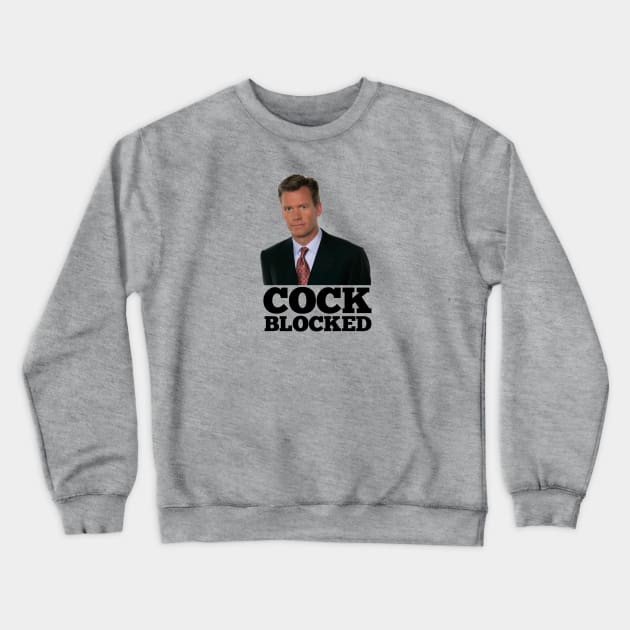 Chris Hansen: CockBlocked Crewneck Sweatshirt by sketchfiles